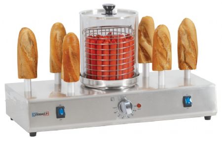 Machine  hot dog avec 6 plots chauffants - 680x300x405 mm