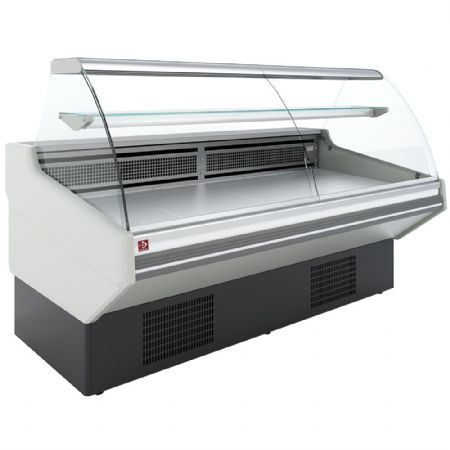 Comptoir réfrigéré professionnel avec réserve, vitre bombée, 2930 mm, positif - Diamond Promo - CMN30-S3