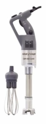 Mini mixeur plongeant combin gris  vitesse autorgule longueur 250mm - mixer : 2300  9600 trs/min et fouet : 500  1800 trs/min