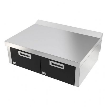 Élément neutre ligne de cuisson 600 mm avec 2 tiroirs en acier inoxydable 800x600x325 mm - Hr Fainca - CN6008S