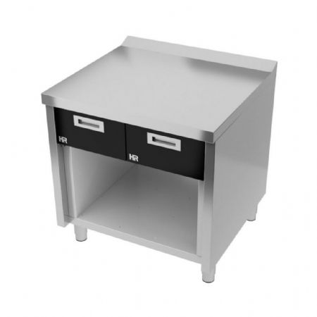 Élément neutre ligne de cuisson 750 mm avec 2 tiroirs et armoire - Hr Fainca - CN7508E