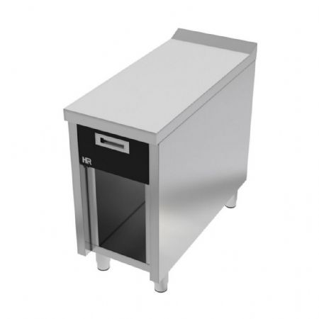Élément neutre ligne de cuisson 900 à poser tiroir en acier inox AISI 304 400x930x865 mm - Hr Fainca - CN9004E