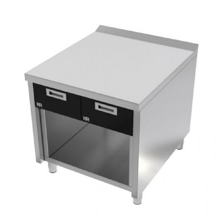 Élément neutre ligne de cuisson 900 tiroir à poser en acier inox AISI 304 800x930x865 mm - Hr Fainca - CN9008E