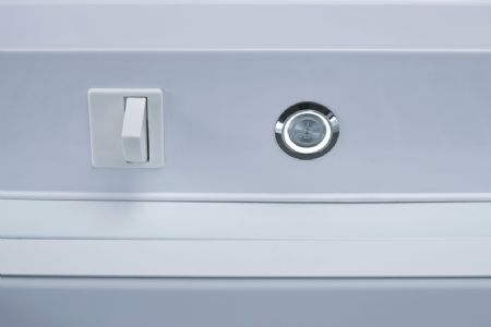 Congélateur vertical professionnel noir 1 porte vitrée chauffante 320 L - Coolhead - CNG 390B