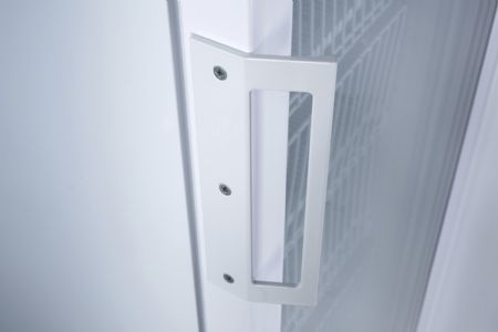 Congélateur vertical professionnel blanc avec bandeau lumineux 1 porte vitrée chauffante 320 L - Coolhead - CNG 390C