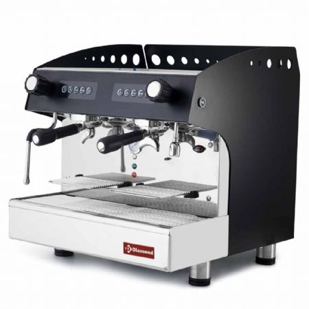 Distributeur à café professionnel automatique 2 groupes noir, 2 tasses, 2.7 kW - Diamond Promo - COMPACT/2EB Distributeur à café professionnel automatique 2 groupes noir, 2 tasses, 2.7 kW - Diamond Promo - COMPACT/2EB