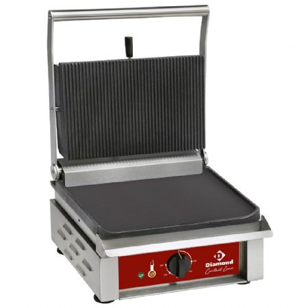 Paninis Contact-grill MEDIUM, plaques émaillées, simple, 360x240 mm, 3 kW - Diamond Promo - CONTACTSM1/SN