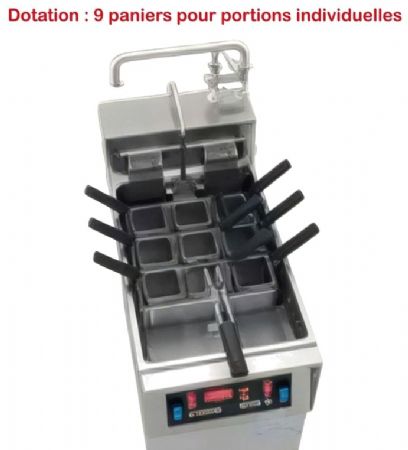 Cuiseur à pâte électrique sur meuble avec programme 22+22 L - 800x800x1273 mm