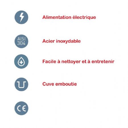 Cuiseur à pâte Triphasé Capacité 22+22 L - Mirror - CP800RT