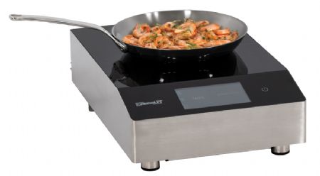 Plaque  induction noire professionnelle triphas 5000 W