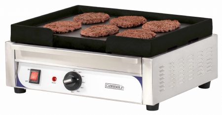 Plaque à Snacker fonte lisse compacte Triphasé 2400 W - Casselin - CPASFLC
