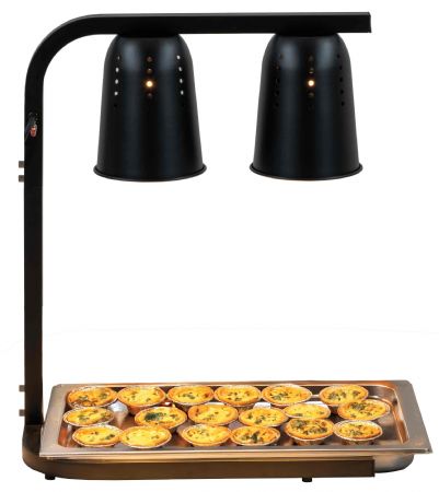 Lampe chauffante Pont 2 lampes infrarouges noire - Casselin - CPC2LN