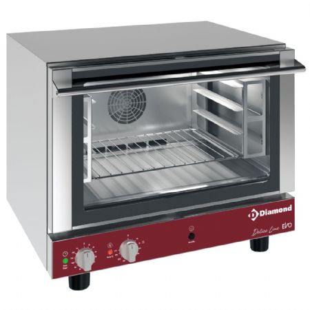 Four mixte professionnel électrique à convection 4 niveaux 460x340 mm humidificateur manuel - Diamond Promo - CPE434-D