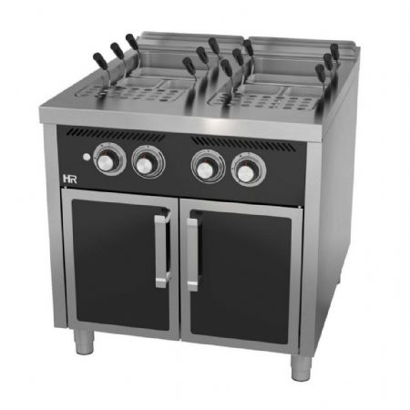 Cuiseur à pâte pro profondeur 900 Monophasé 2 cuves 40+40 L 26000 kW - Hr Fainca - CPG40L40L900E
