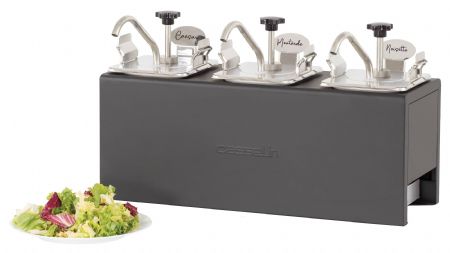 Pompe à sauce froide triple 3 x 2,5 litres - Casselin - CPSF3