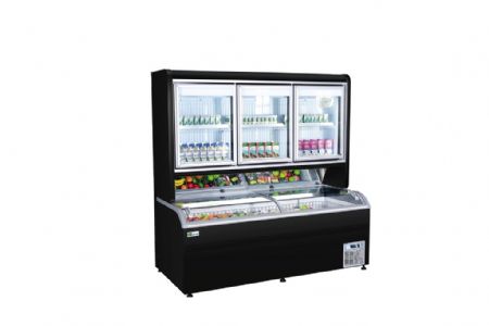 Module GMS Armoire ngative murale ventile mini market 5 portes vitres (3 et 2) -18 / -22C