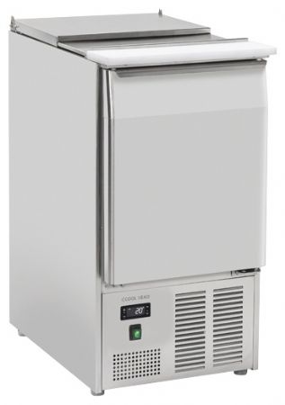Saladette réfrigérée 1 porte pleine couvercle inox refermable +0/+8°C - Coolhead - CR 45A