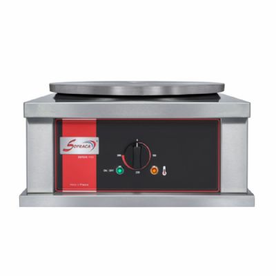 Crpierre lectrique de table sur base carre pour usage intensif 1 plaque diamtre 400mm