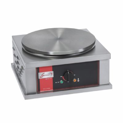 Crpierre lectrique de table sur base carre pour usage intensif 1 plaque diamtre 400mm