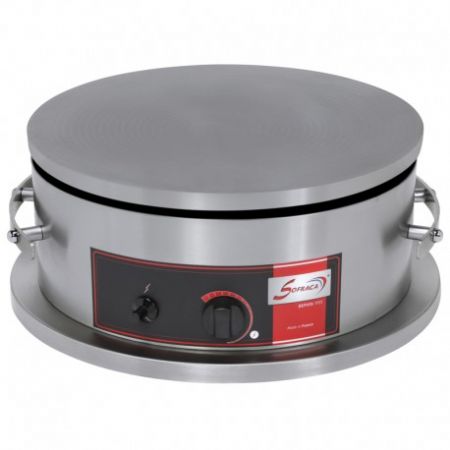 Crpierre gaz de table sur base ronde pour usage intensif 1 plaque diamtre 400mm