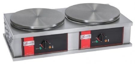 Crêpière professionnelle Monophasé 40 cm 2 plaques - Sofraca - CR2CE40