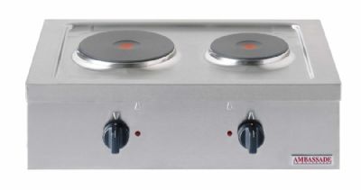 Réchaud électrique 2 plaques rondes à poser - 580x385x200 mm Réchaud électrique 2 plaques rondes à poser - 580x385x200 mm