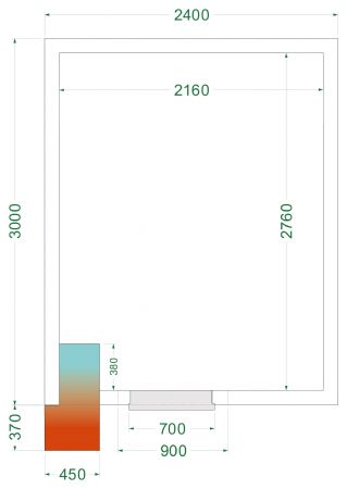 Chambre froide complète négative -20 à -10 °C 2400x3000x2200 mm - Tefcold - CRNF2430