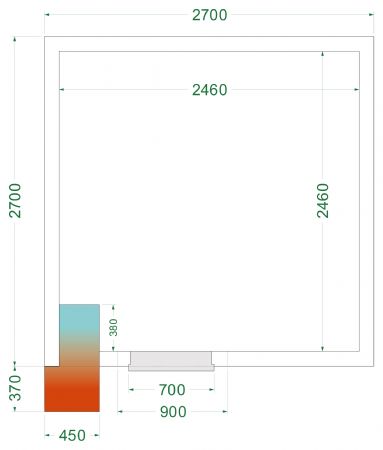 Chambre froide complète négative -20 à -10 °C 2700x2700x2200 mm - Tefcold - CRNF2727