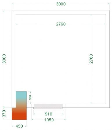 Chambre froide complète négative -20 à -10 °C 3000x3000x2200 mm - Tefcold - CRNF3030WD