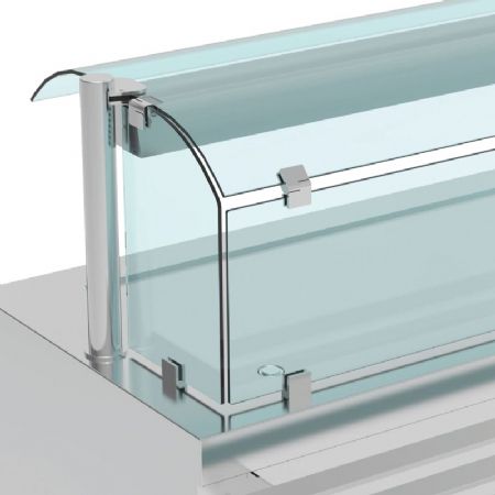 Vitre latérale de protection pour verre courbé - 400x290x6 mm