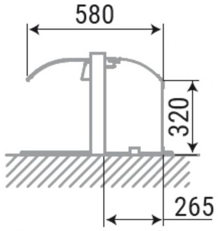 Vitre latérale de protection pour verre courbé - 400x290x6 mm