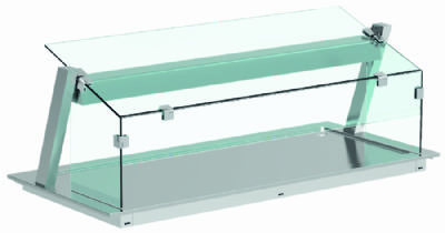 Vitre latérale de protection pour verre courbé - 400x290x6 mm Vitre latérale de protection pour verre courbé - 400x290x6 mm