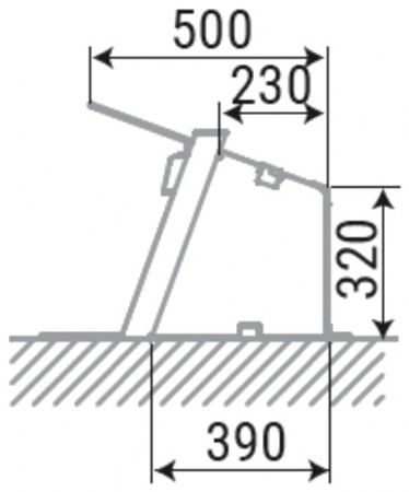 Vitre latérale de protection pour verre incliné - 400x290x6 mm