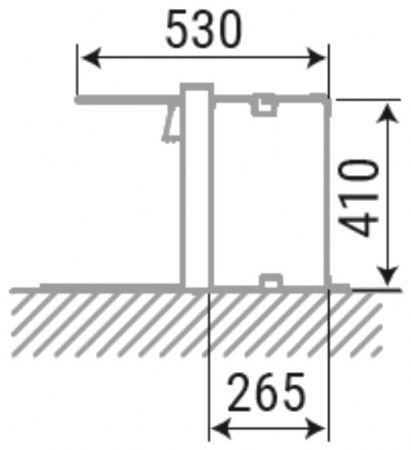 Vitre latérale de protection pour verre droit - 400x290x6 mm