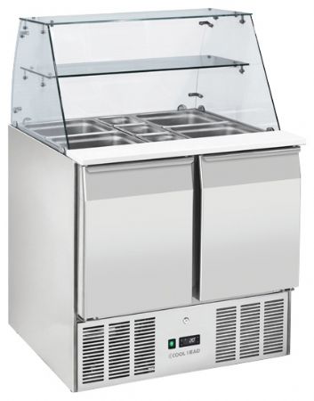 Saladette réfrigérée 2 portes pleines +0/+8°C - Coolhead - CRQ 90A