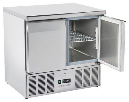 Saladette réfrigérée 2 portes pleines couvercle inox +0/+8°C - Coolhead - CRX 90A
