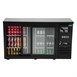Arrire de bar positif noir avec 2 portes coulissantes 350L