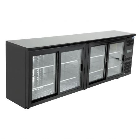 Arrire-bar noire avec 4 portes 698 litres - 2542x513x860 mm