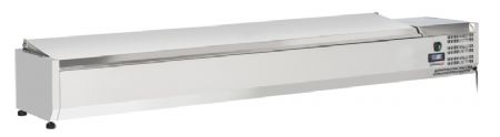 Saladette rfrigre  poser avec couvercle inox - 10xGN 1/4