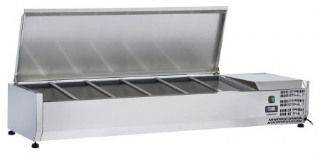 Saladette à Poser 5 x GN 1/3 + 1 GN 1/2 avec couvercle - Casselin - CSAP513C