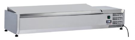 Saladette rfrigre  poser en inox 6 x GN 1/3 avec couvercle
