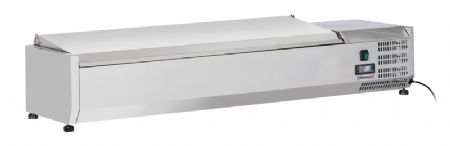 Saladette  poser rfrigre en inox 6 x GN 1/4 avec couvercle