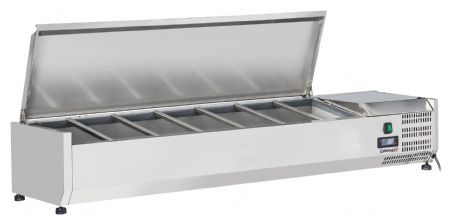 Saladette à Poser 7 x GN 1/4 avec couvercle - Casselin - CSAP714C