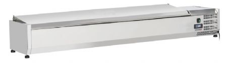 Saladette rfrigre  poser pour 8 bacs GN 1/4 avec couvercle inox