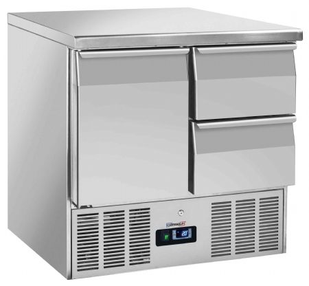 Table desserte réfrigérée Saladette 2 tiroirs 1 porte GN 1/1 - Casselin - CSATP21