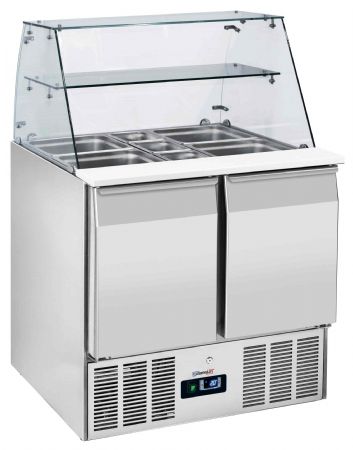 Saladette réfrigérée vitrine 2 portes GN 1/1 capacité 220 L - Casselin - CSAV2P Saladette réfrigérée vitrine 2 portes GN 1/1 capacité 220 L - Casselin - CSAV2P