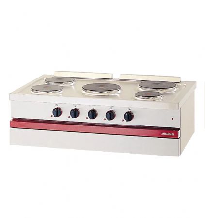 Cuisinière électrique 5 plaques rondes à poser - 1000x650x300 mm Cuisinière électrique 5 plaques rondes à poser - 1000x650x300 mm