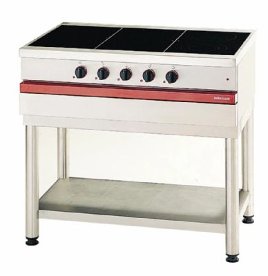 Cuisinire lecrique 5 plaques vitrocramiques  poser - 1000x650x300mm
