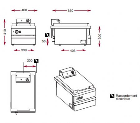 Friteuse électrique 6 litres - 6kW