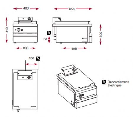 Friteuse électrique 8 litres - 8 kW